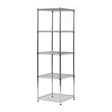 Perfect for Home Posts x 48 inch Garage Metal Bookshelv. Commercial Hospital 21 inch Childrens Shelters Nursing and Care Homes NSF Chrome 5-Shelf Kit with 54 inch 